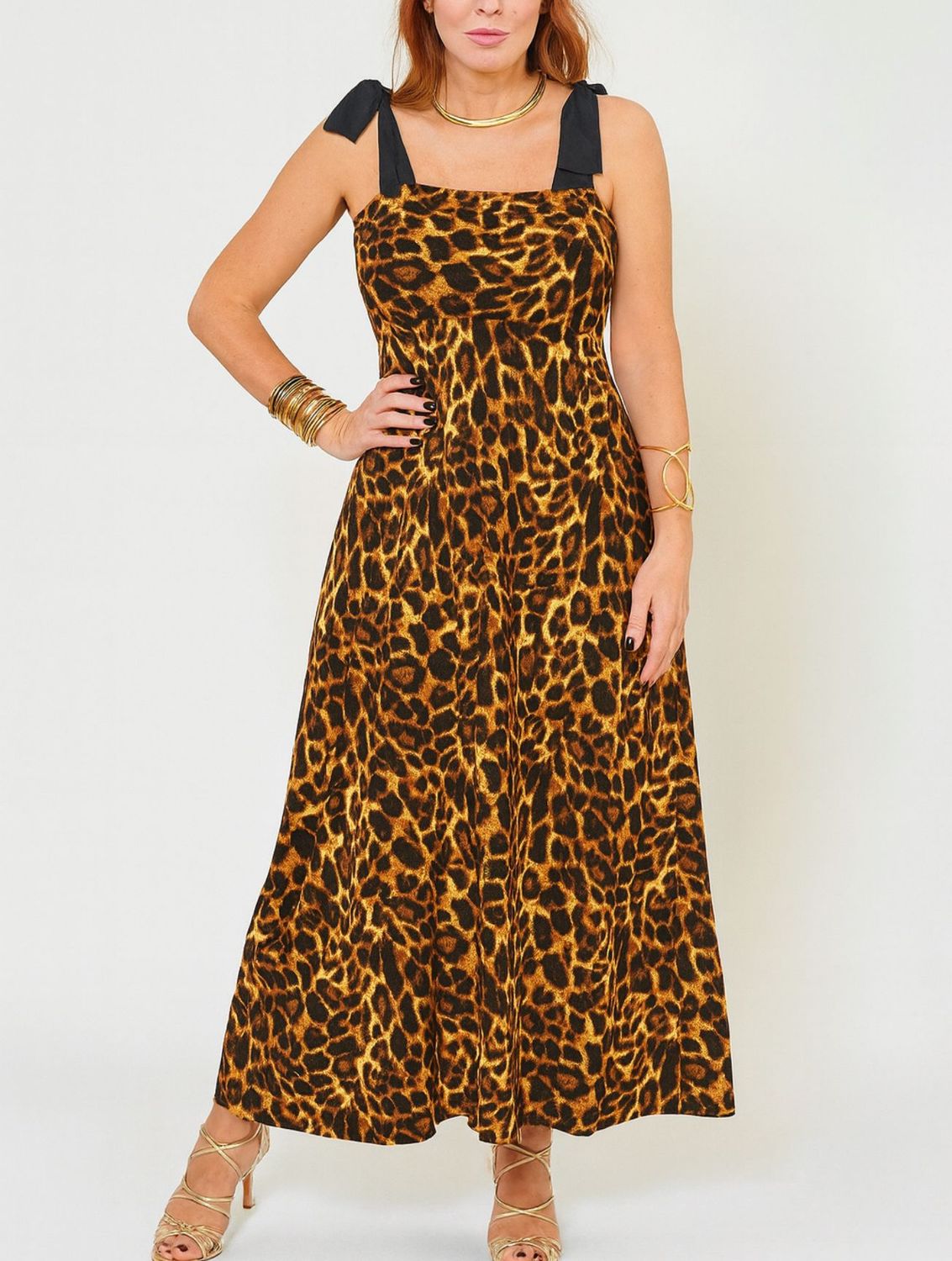 Animal  Print Maxi Dress by Claudia Orozco