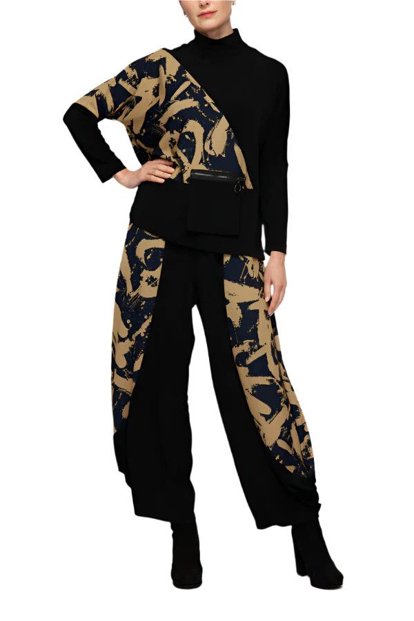 IC Collection Colorblock Print Pocket Gold Set