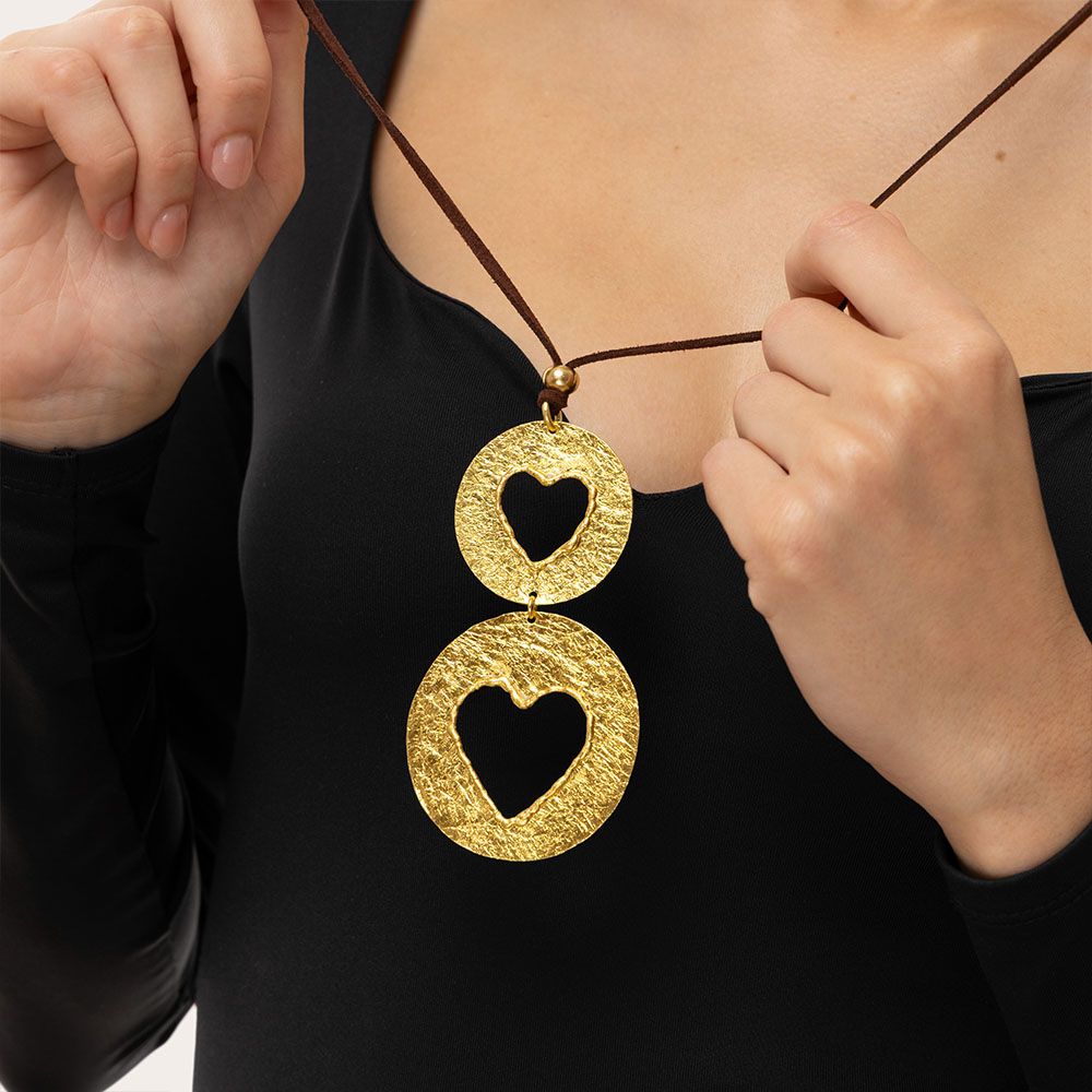 DD02062PENDENTE PLACCHE CUORI BUCATI