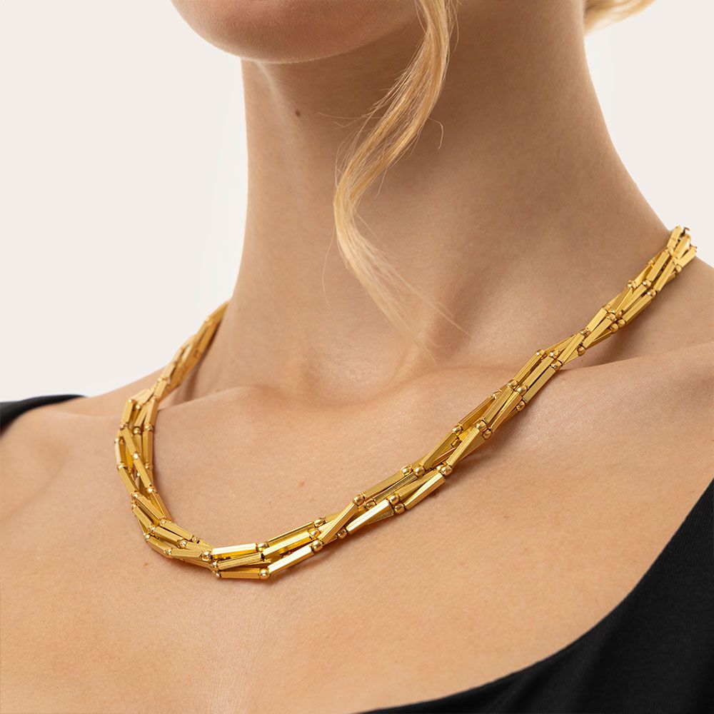 DD04055COLLANA MULTIFILI BARRETTE