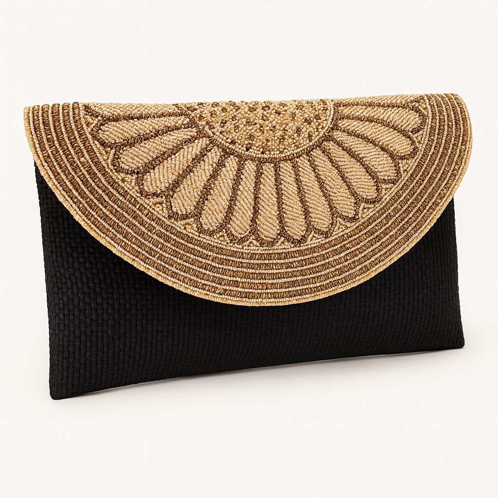 Black/gold  Metal Clutch