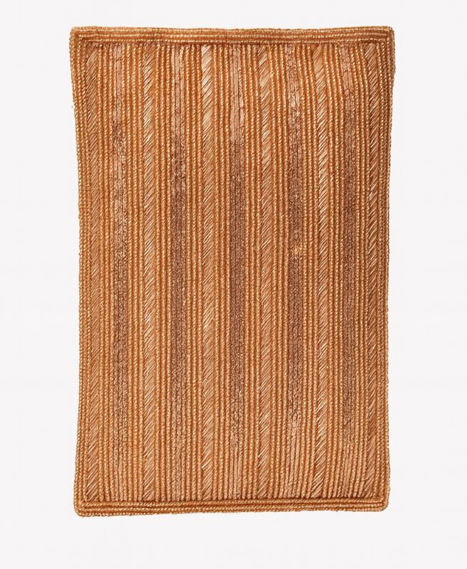 Beaded Stripe Clutch – Salmon