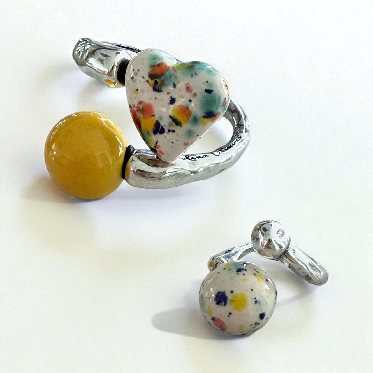 Heart ball bracelet  or ring 