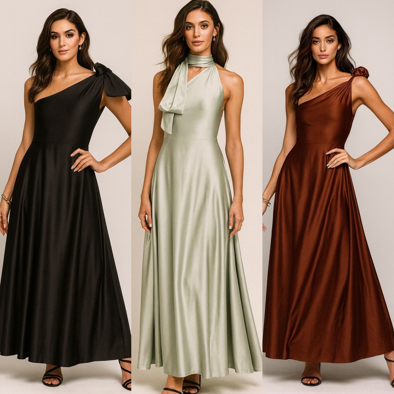 One Shoulder Lycra Dress One size