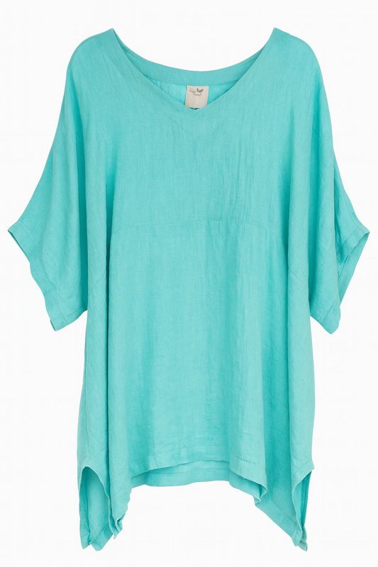 Short Sleeve Kimono Top aqua MED/Large