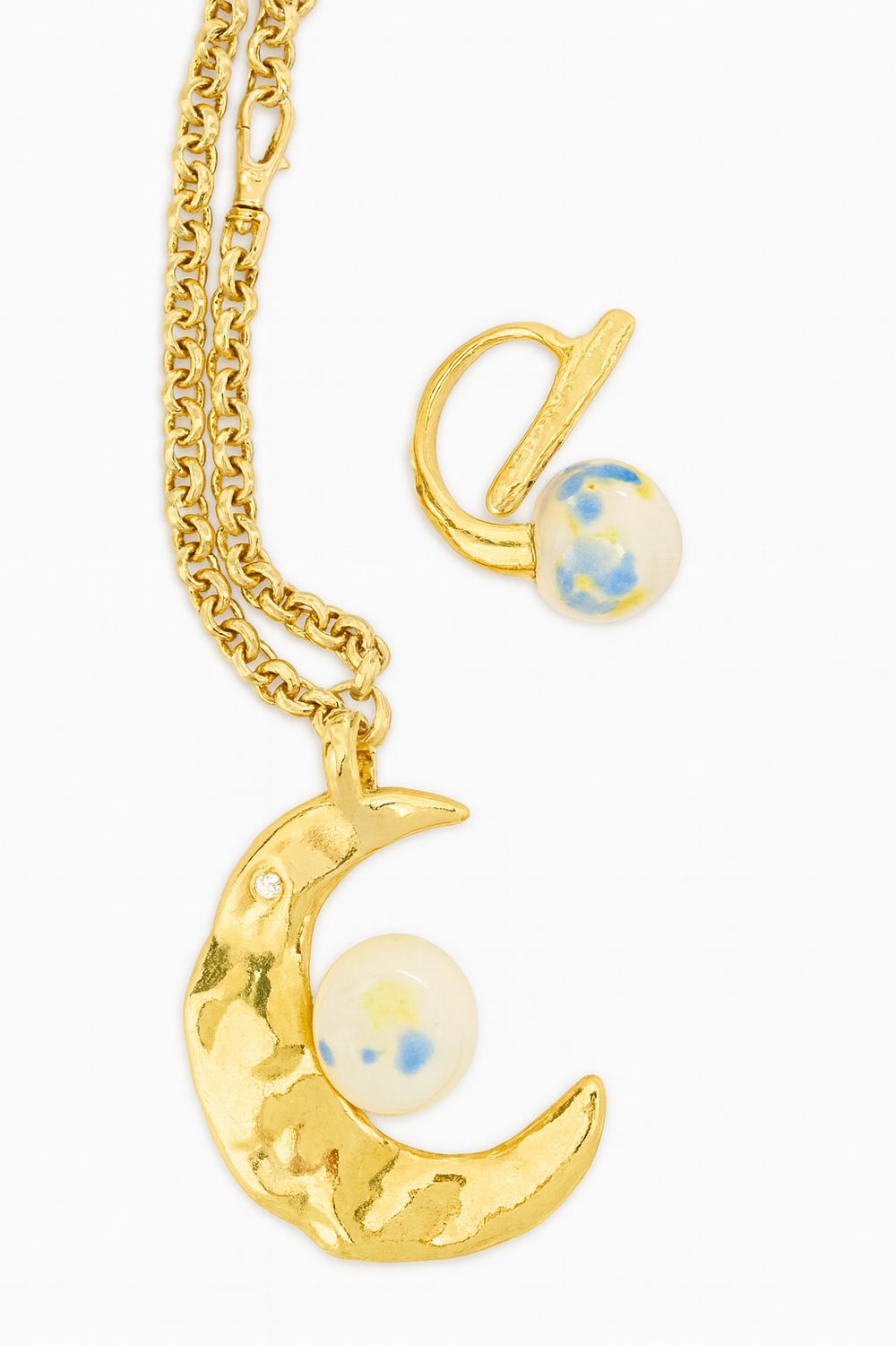 Moon Necklace &amp; Flecha ring