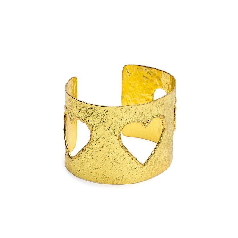 DD11154BRACCIALE FASCIA CUORI BUCATI