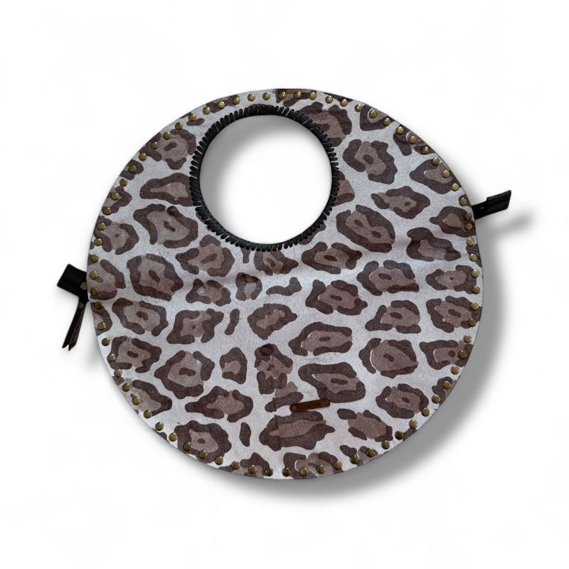 Luna Leather  Bag silver Animal Print