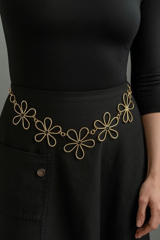Big Flower  Long Necklace/belt