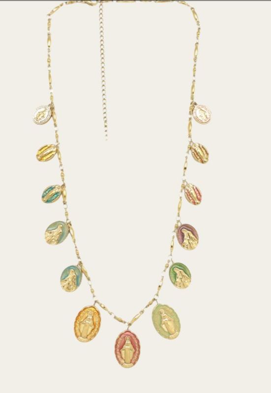 Religious Multi Charms Necklace