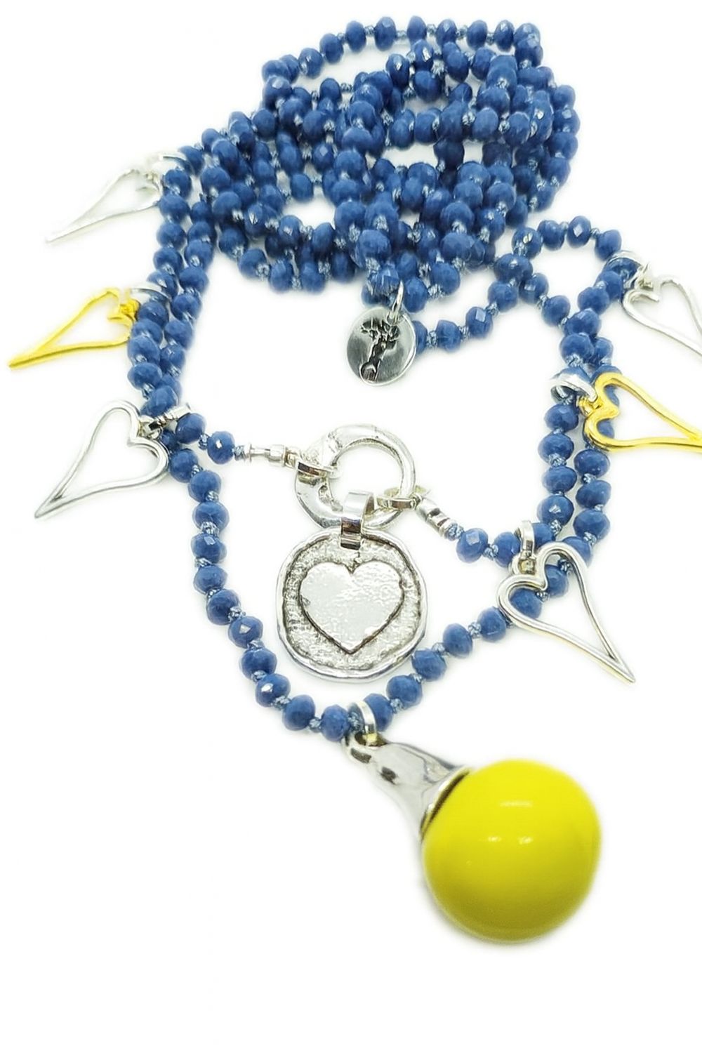 Collar Corazones purple