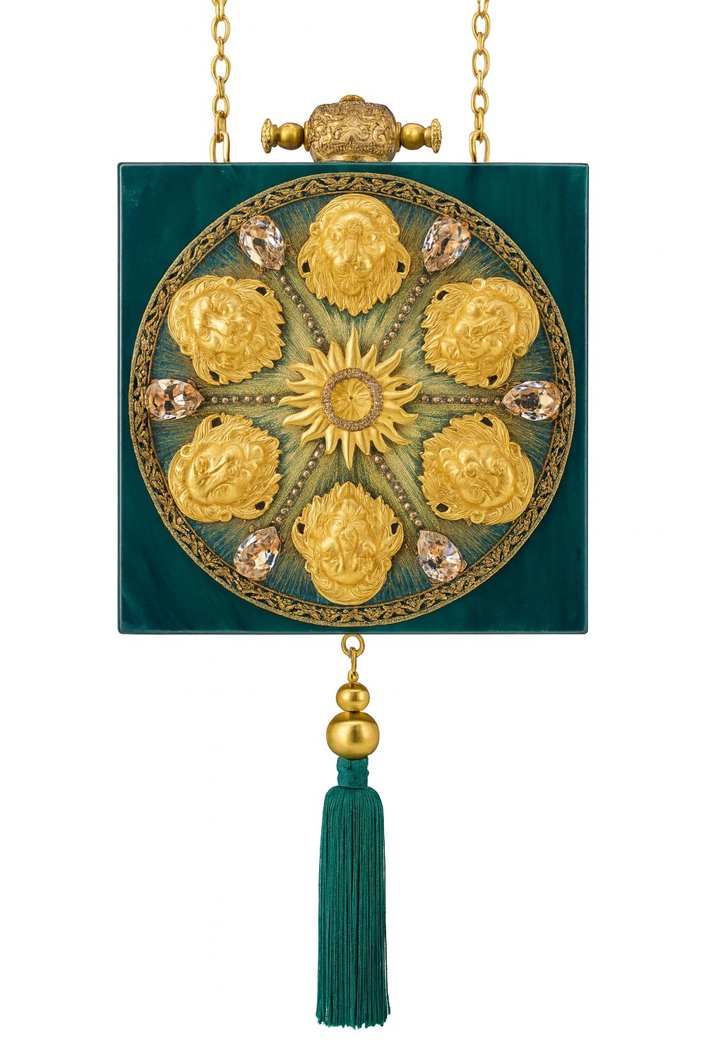 Mandala Gem Clutch green