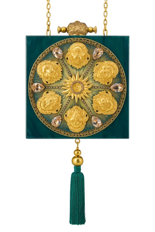 Mandala Gem Clutch green