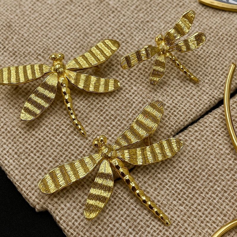 Dragonfly set earrings and ring