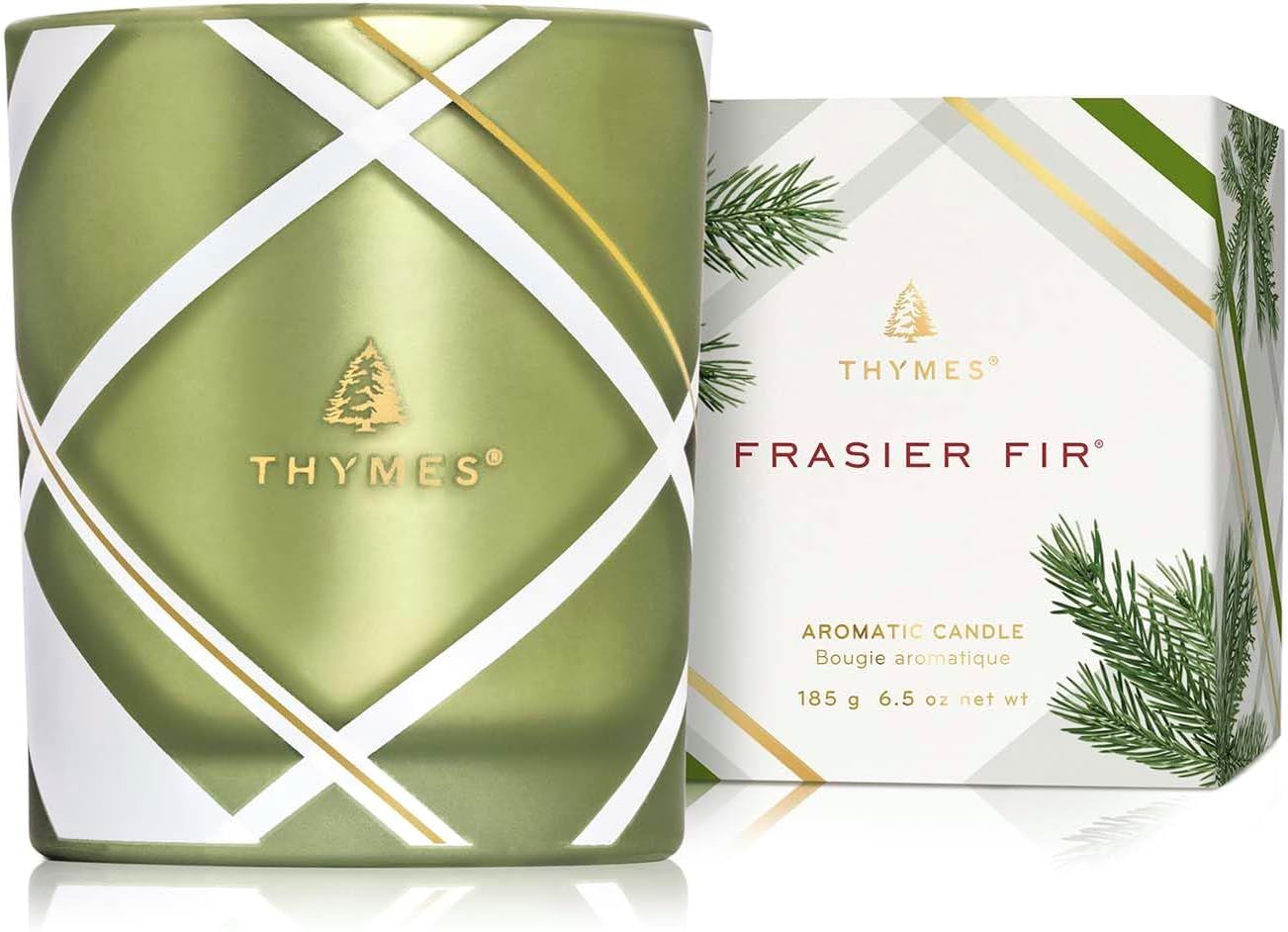 Frasier Fir Frosted Plaid Poured Candle 6.5oz