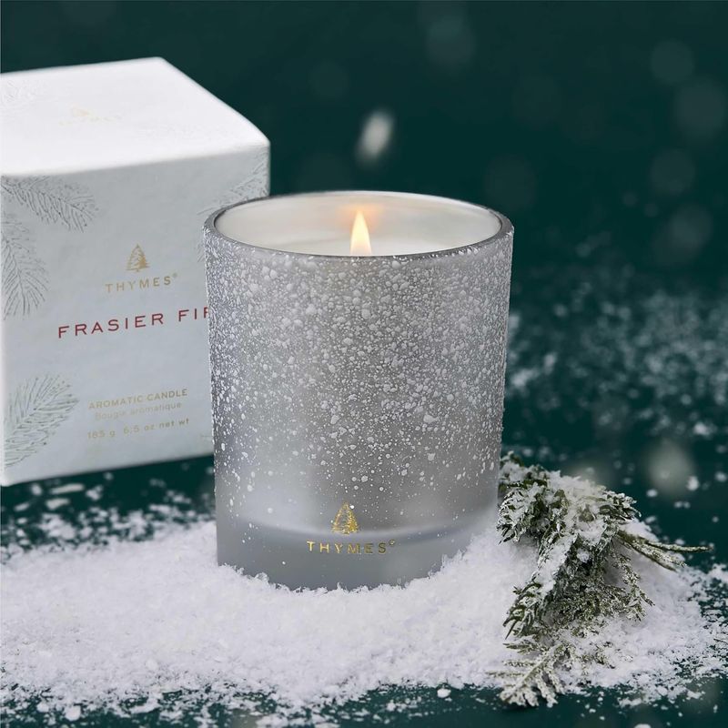 Frasier Fir Poured Candle, 6.5 oz Flocked