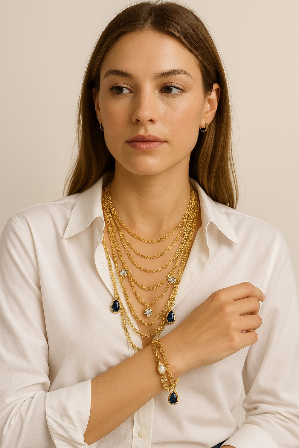 Set charms blue zamac