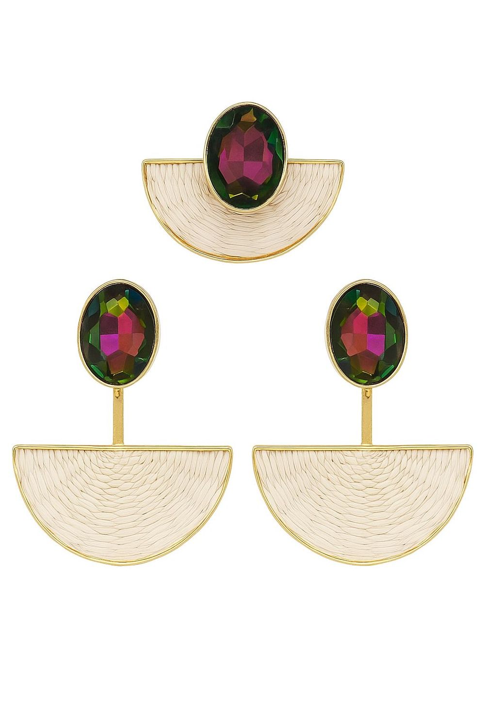 Iraca Crystal Moon &amp; Ring iridescent