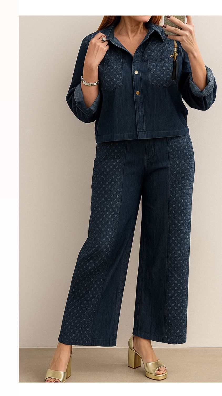 Long Sleeves Denim Set