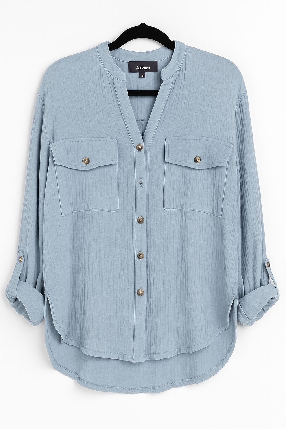 long sleeve the pockets 100% cotton