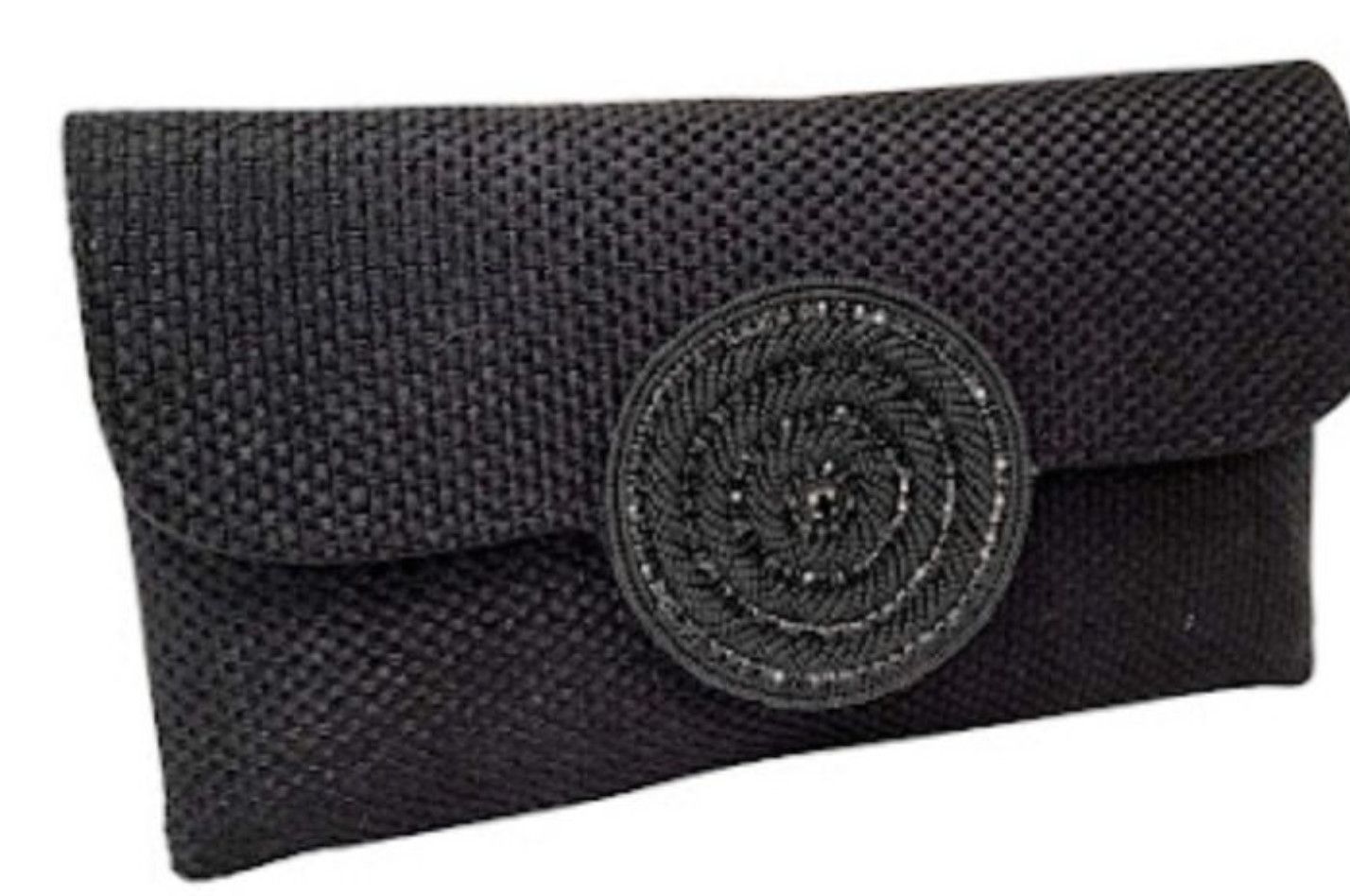 Black Woven Clutch