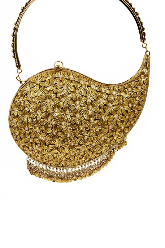 Floral Metal Handbag