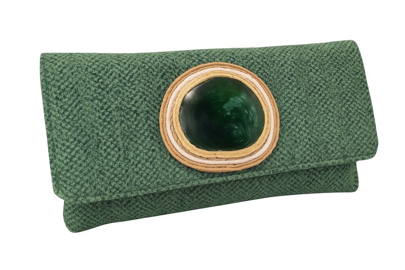 Green Stone Clutch