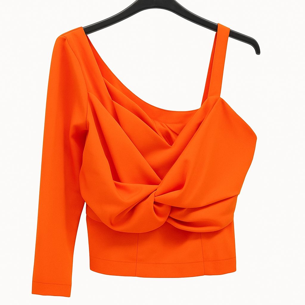 One shoulder  top by designer XS