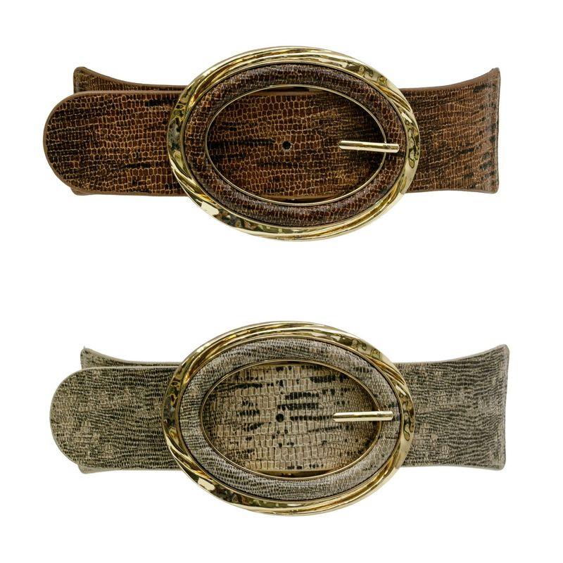 SNAKE PRINT STRETCH BELT