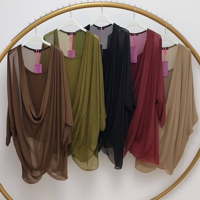 Crossover silk tunic  one size