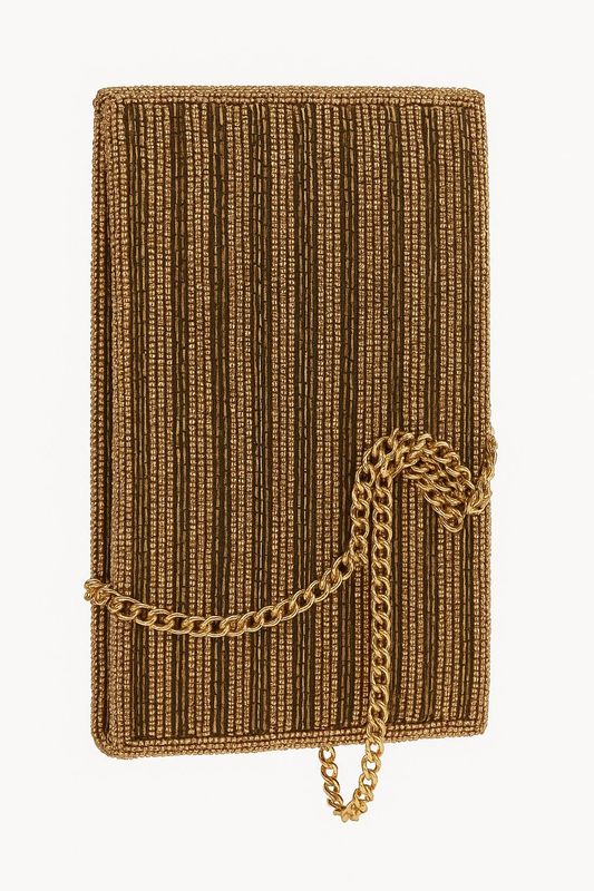 Beaded Crossbody Gold
