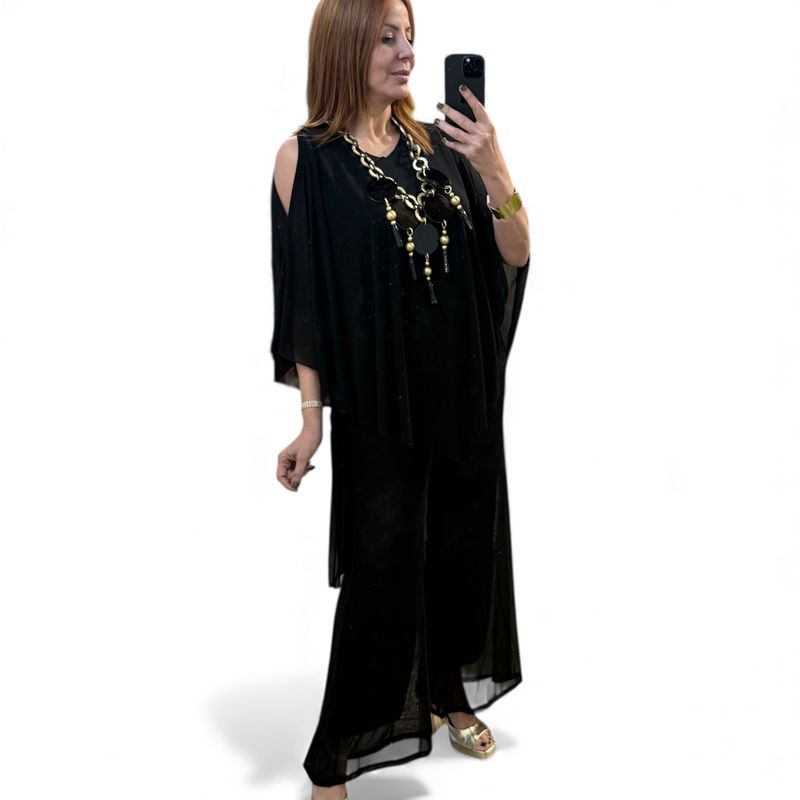 Mesh Flare Pant Black