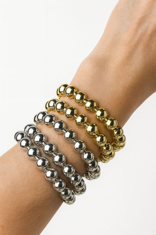 Metallic beaded Bracelet set 3 pieces