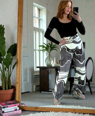 Wide Leg Desert Print Pants