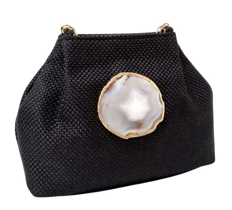 Agatha Stone Satchel Black