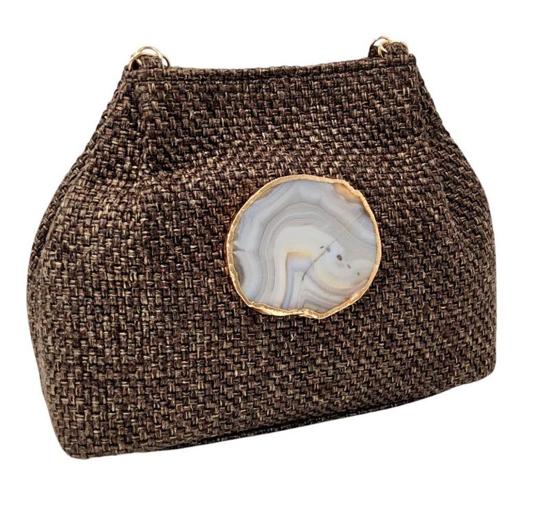 Agatha Stone Satchel Brown