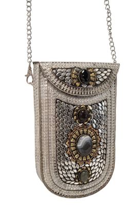 Silver Mosaic Crossbody Bag