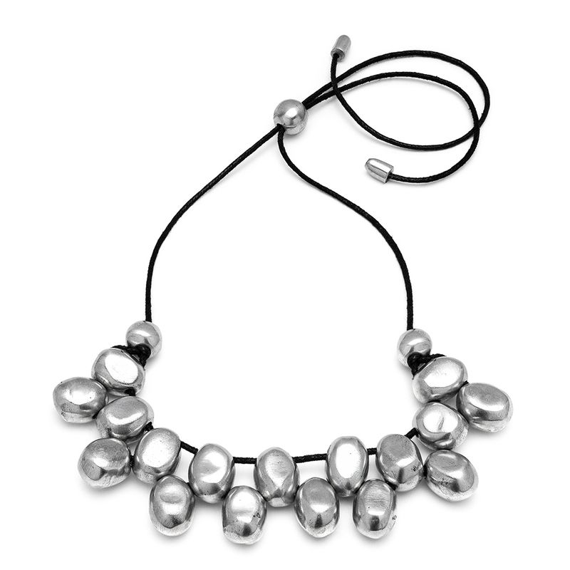 al02246COLLIER OVALES BOMBEES DECALEES