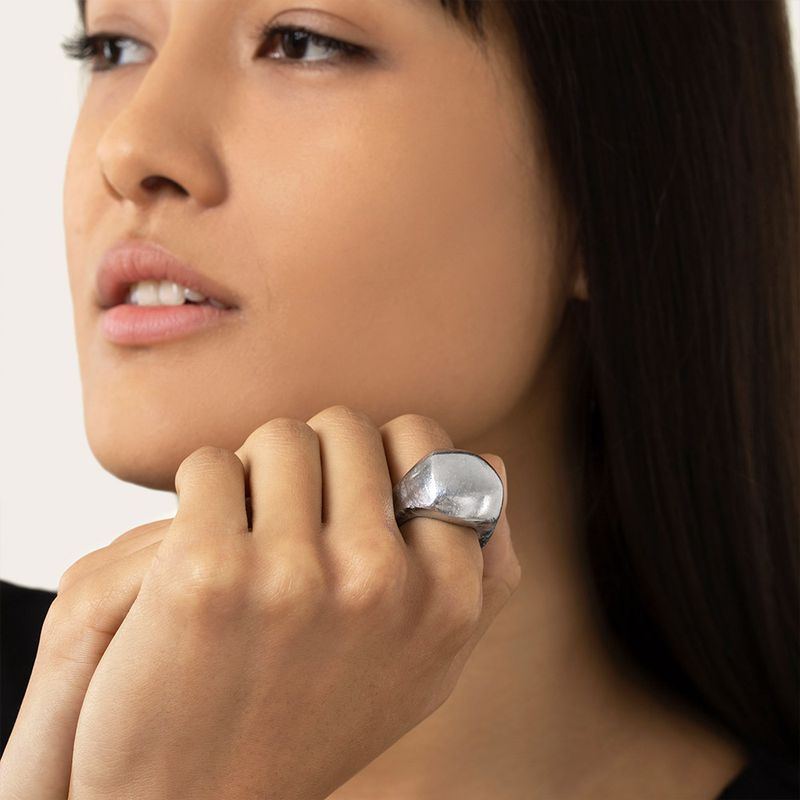 al16236BAGUE OVALE BOMBÈ