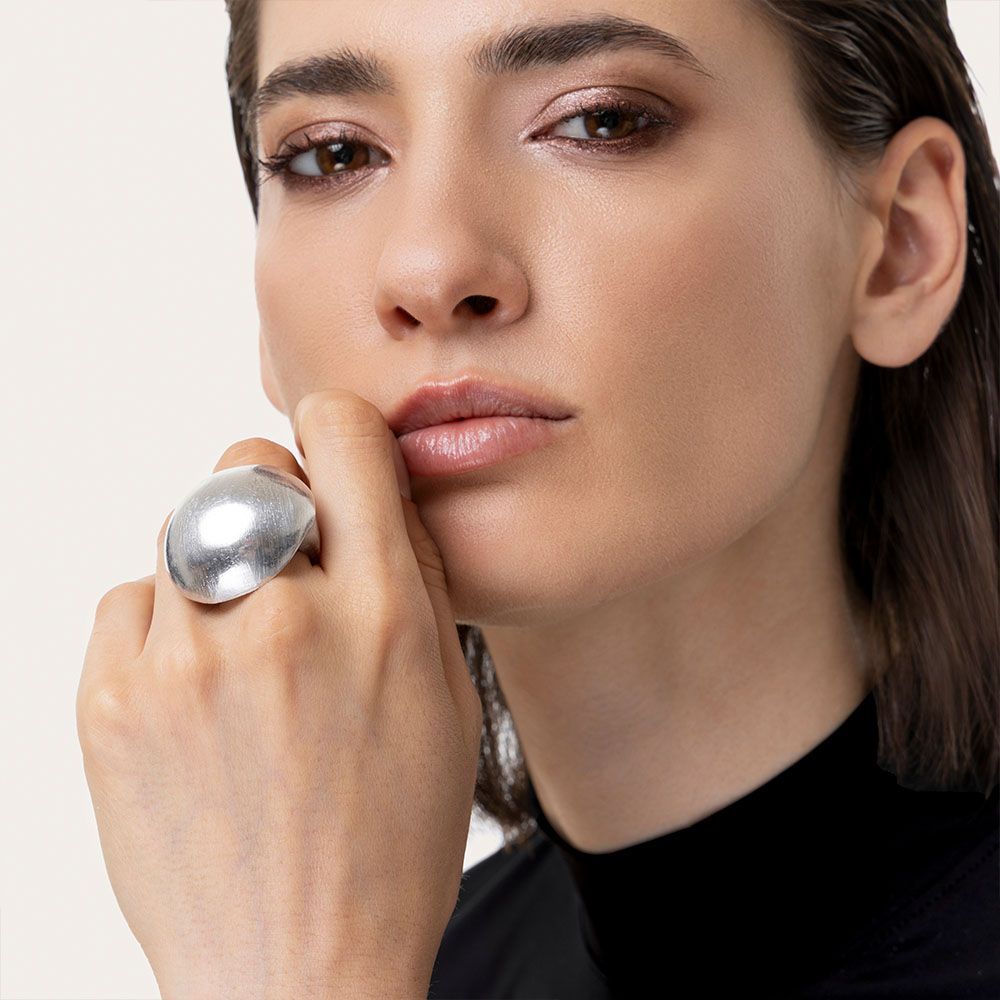 al16255BAGUE BOMBE LISSE GRAND MODEL