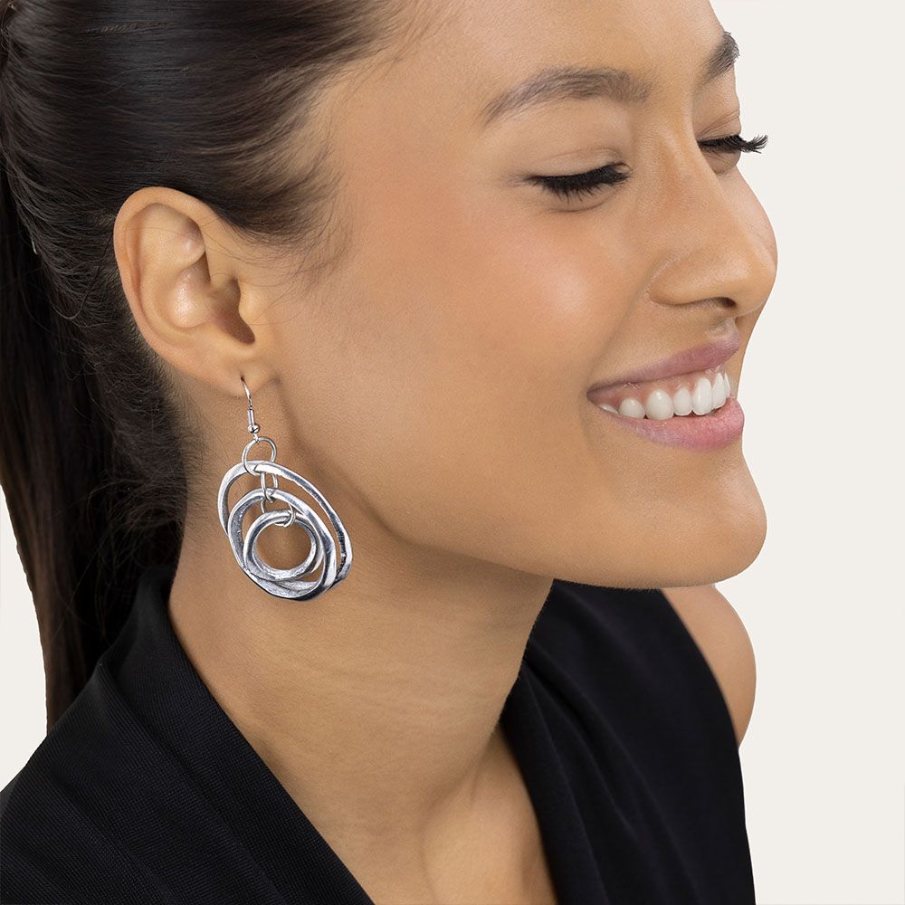 al17332BOUCLE 3 RONDE ET 3 ANNEAUX