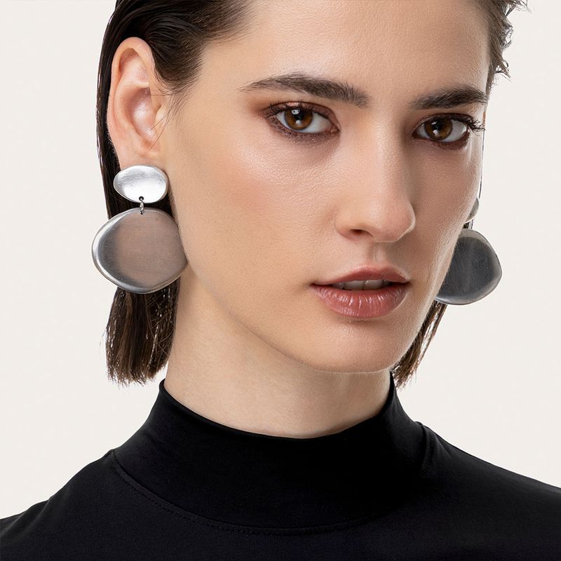 al17421BOUCLES DEUX OVALES IRREGULIERS