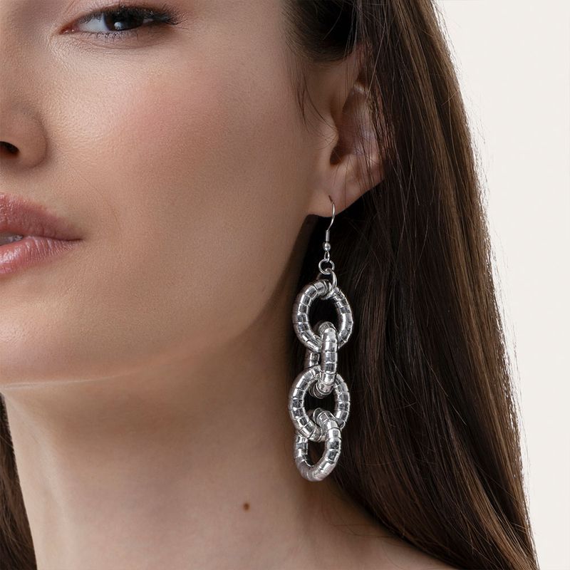 mi3129ORECCHINI CATENA SERPENTE