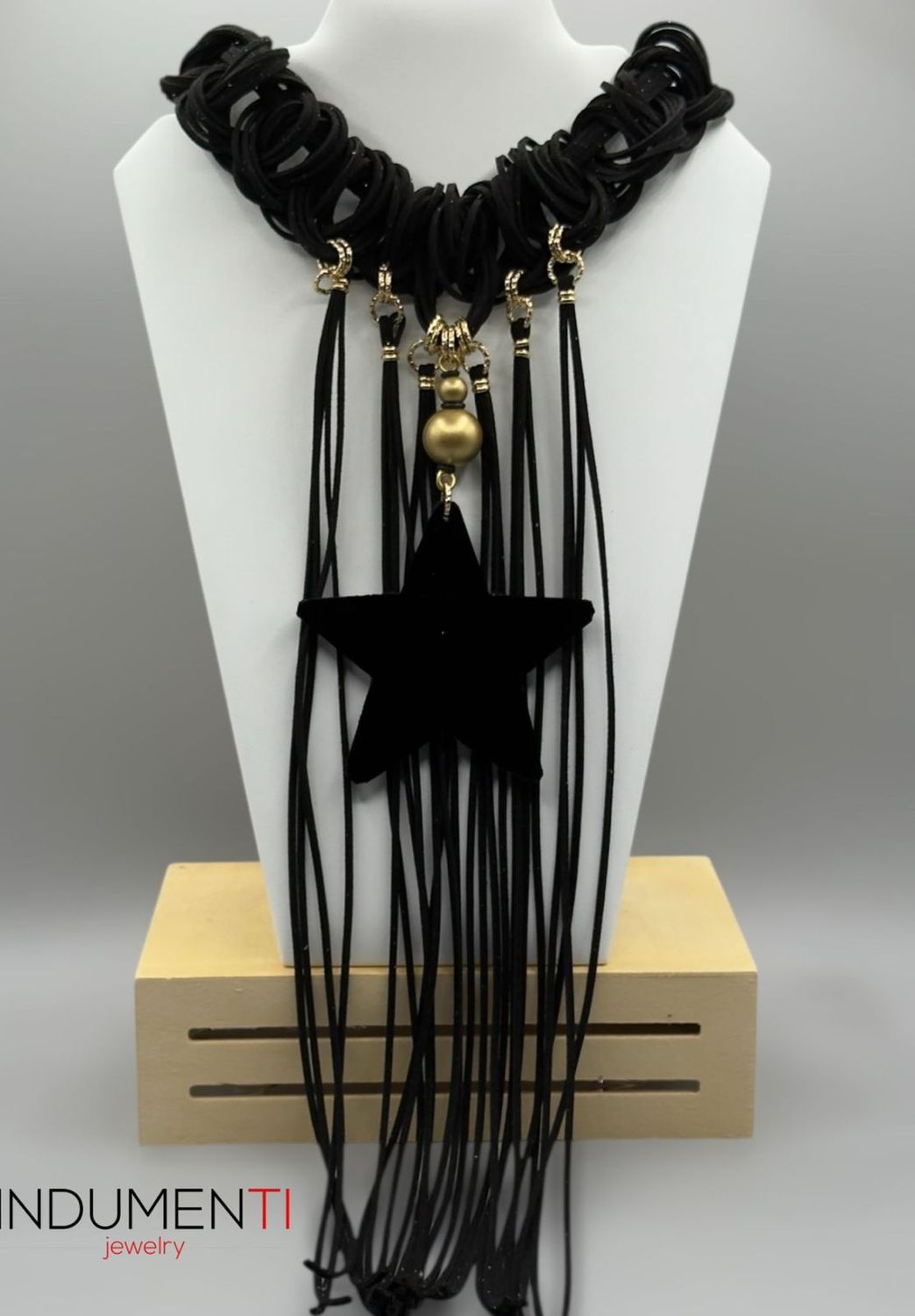 Big Star Leather Necklace(charol)