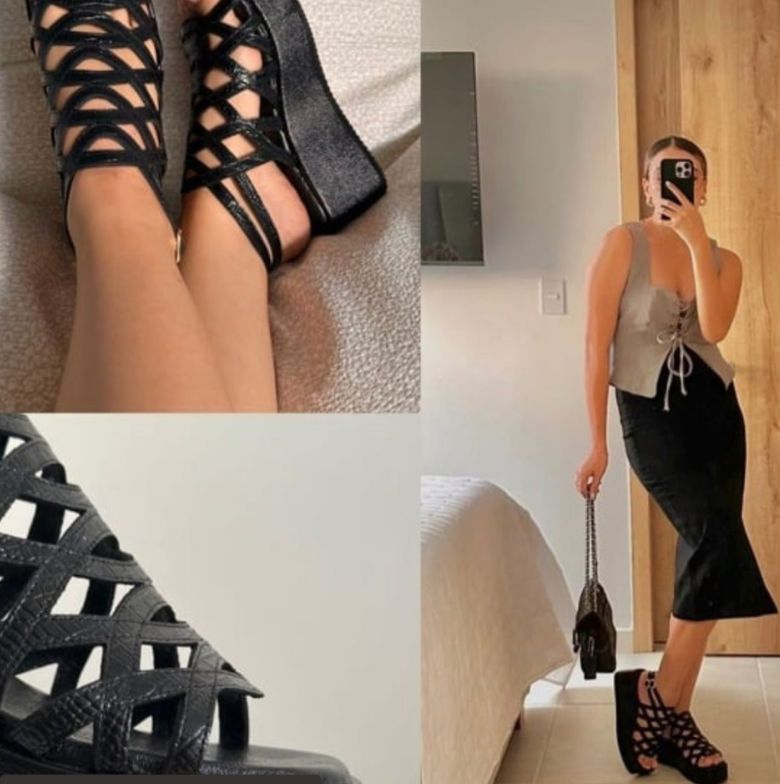 Leather Wedge Sandals