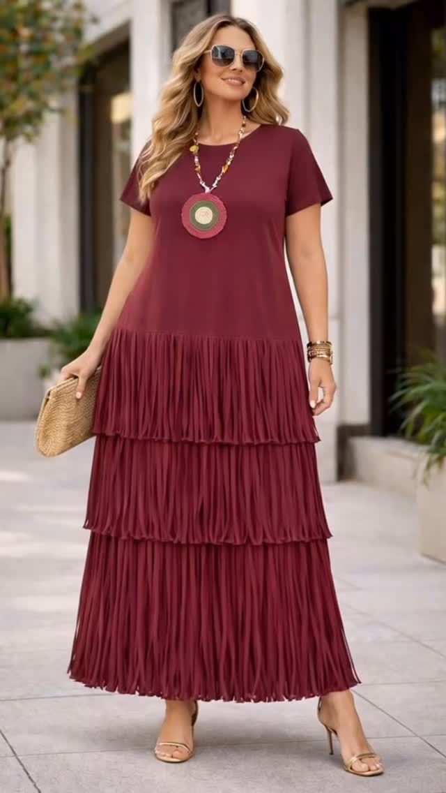  Fringe Maxi Dress