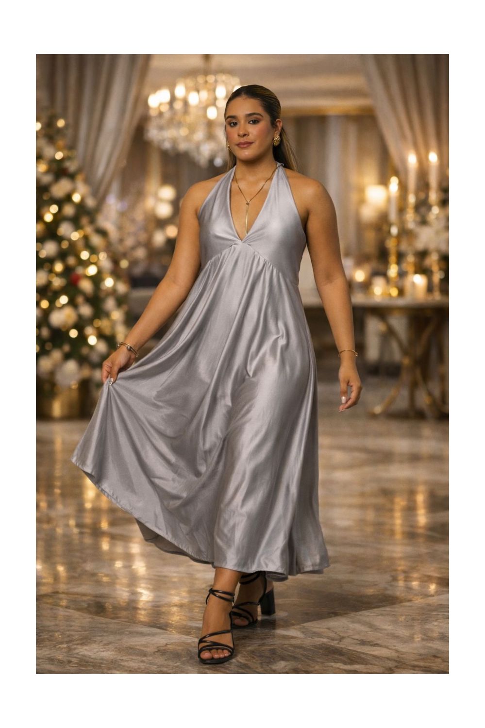 Halter dress one size