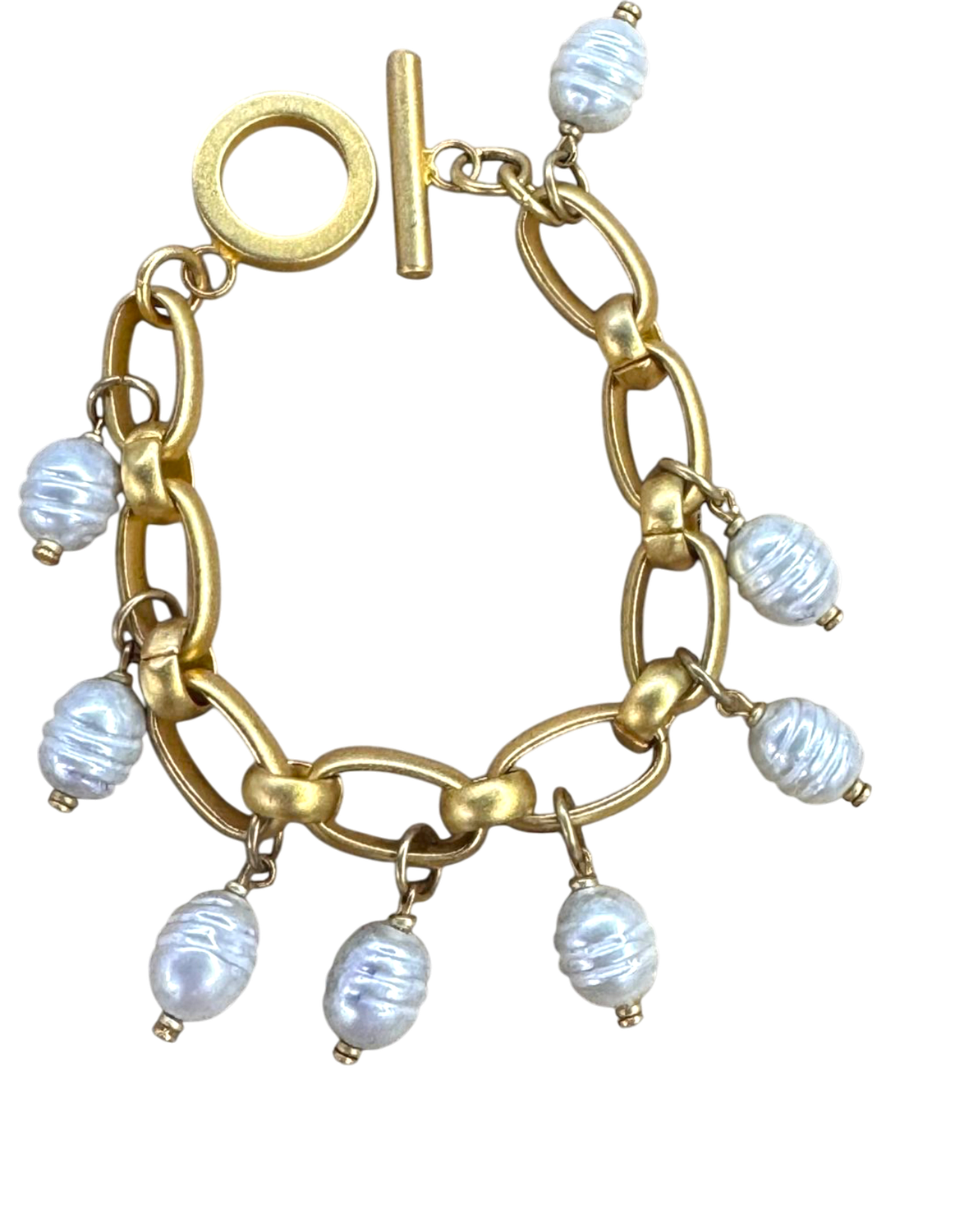 Oro mate perla brazalete