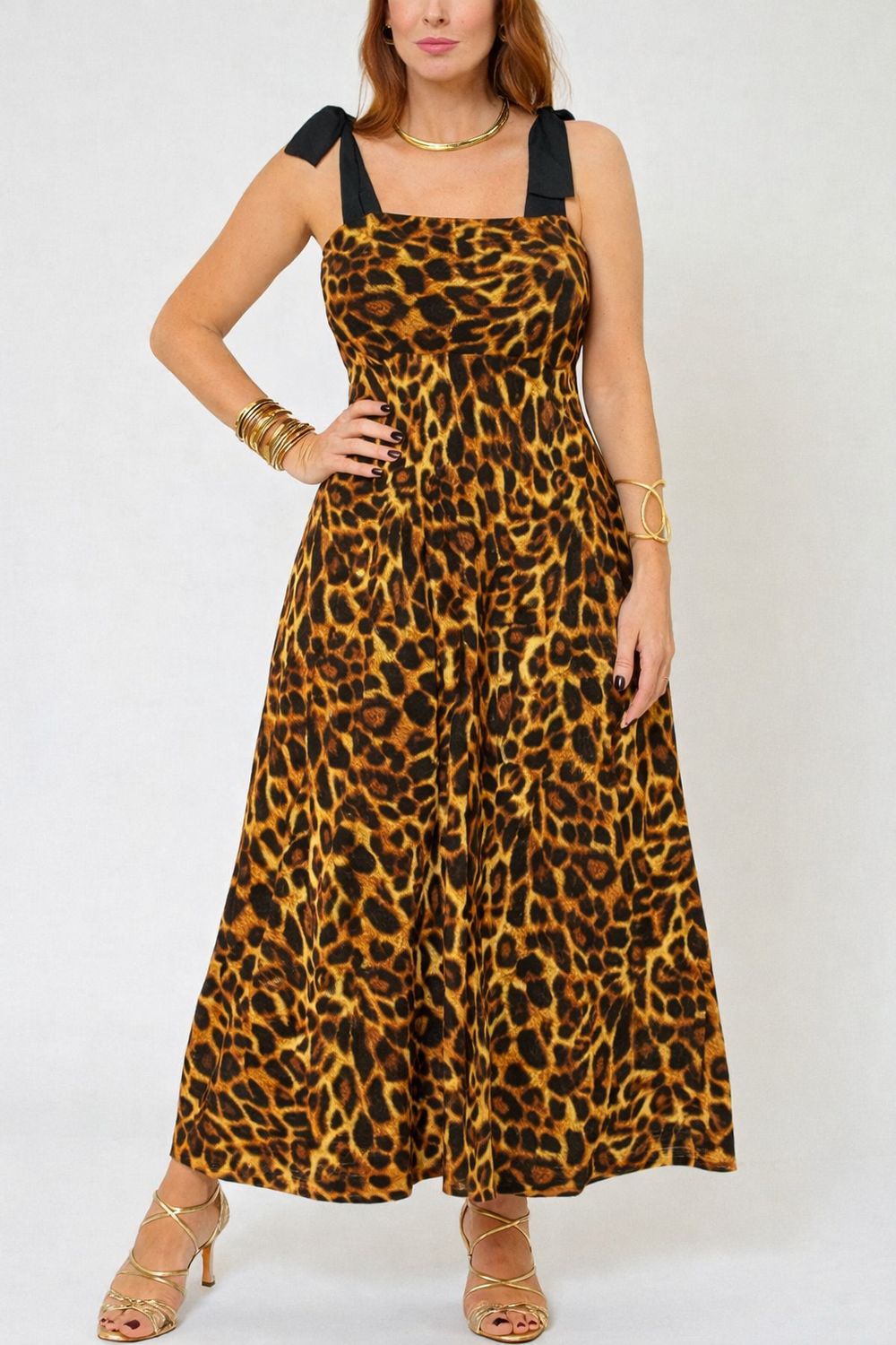 Animal  Print Maxi Dress by Claudia Orozco
