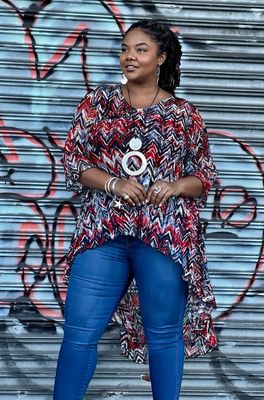 High Low Mesh Top by designer